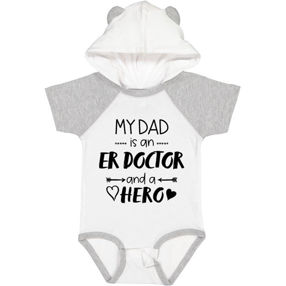 Inktastic My Dad is an Er Doctor and a Hero Boys or Girls Baby Bodysuit