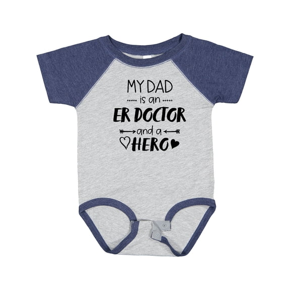 Inktastic My Dad is an Er Doctor and a Hero Boys or Girls Baby Bodysuit