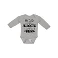 thumbnail image 1 of Inktastic My Dad is an Er Doctor and a Hero Boys or Girls Long Sleeve Baby Bodysuit, 1 of 5