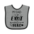 thumbnail image 1 of Inktastic My Dad is an Emt and a Hero Boys or Girls Baby Bib, 1 of 4