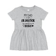 thumbnail image 1 of Inktastic My Dad is an Er Doctor and a Hero Girls Baby Dress, 1 of 5