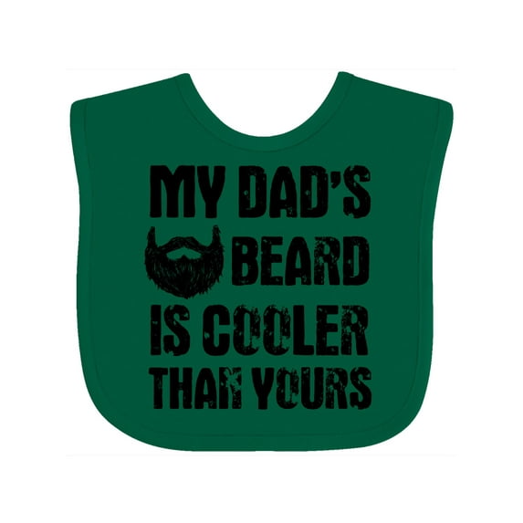 Inktastic My Dad's Beard is Cooler Than Yours Boys Baby Bib