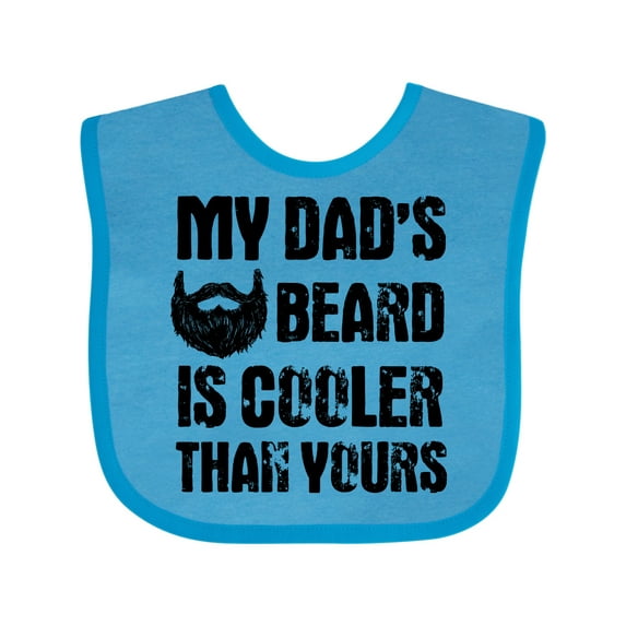 Inktastic My Dad's Beard is Cooler Than Yours Boys Baby Bib