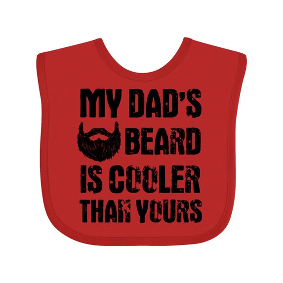 Inktastic My Dad's Beard is Cooler Than Yours Boys Baby Bib