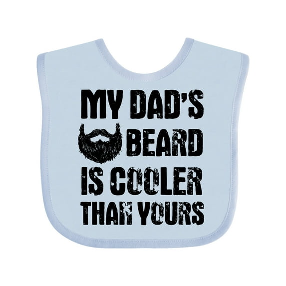 Inktastic My Dad's Beard is Cooler Than Yours Boys Baby Bib