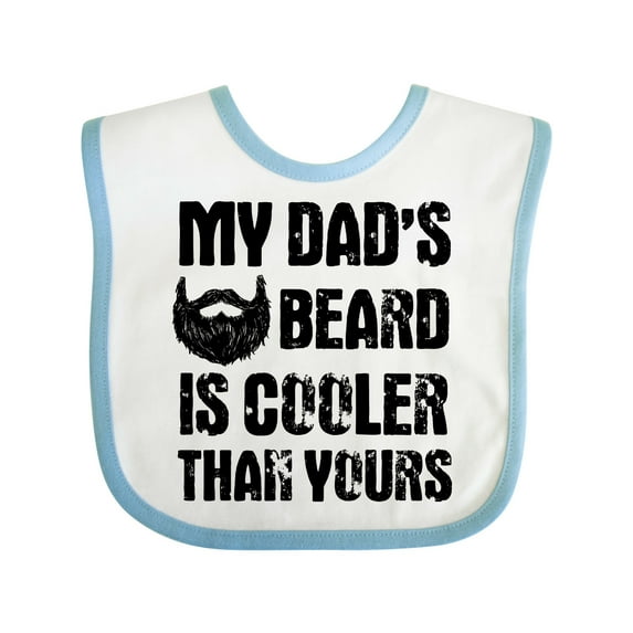 Inktastic My Dad's Beard is Cooler Than Yours Boys Baby Bib