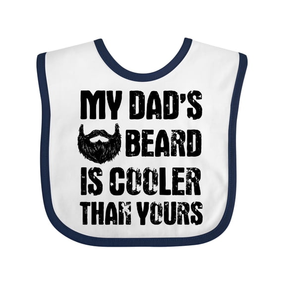 Inktastic My Dad's Beard is Cooler Than Yours Boys Baby Bib