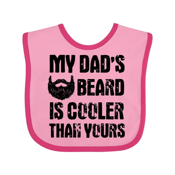 Inktastic My Dad's Beard is Cooler Than Yours Boys Baby Bib