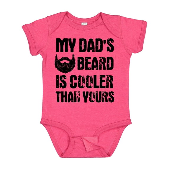 Inktastic My Dad's Beard is Cooler Than Yours Boys Baby Bodysuit