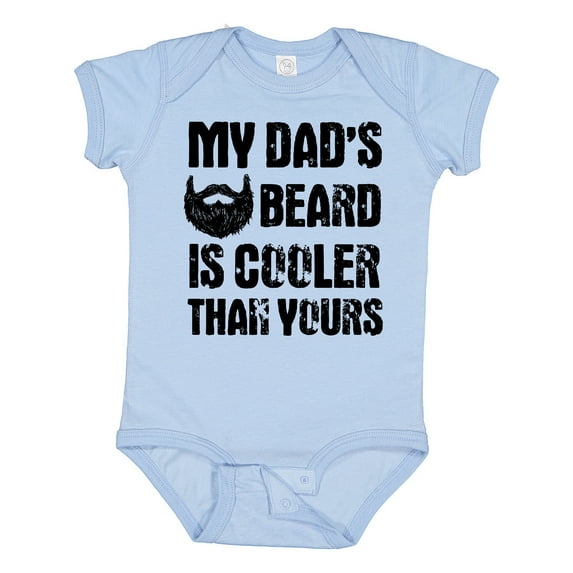 Inktastic My Dad's Beard is Cooler Than Yours Boys Baby Bodysuit