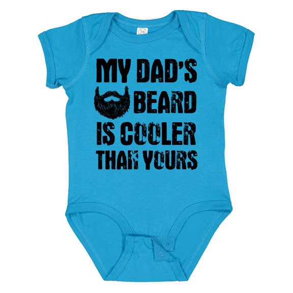 Inktastic My Dad's Beard is Cooler Than Yours Boys Baby Bodysuit