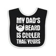 thumbnail image 1 of Inktastic My Dad's Beard is Cooler Than Yours in White Boys Baby Bib, 1 of 4