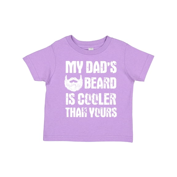Inktastic My Dad's Beard is Cooler Than Yours in White Boys Toddler T-Shirt