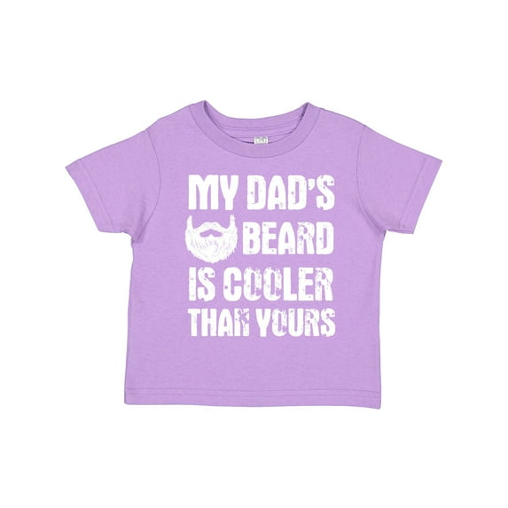 Inktastic My Dad's Beard is Cooler Than Yours in White Boys Toddler T-Shirt