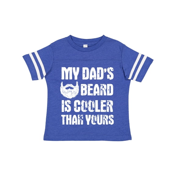 Inktastic My Dad's Beard is Cooler Than Yours in White Boys Toddler T-Shirt