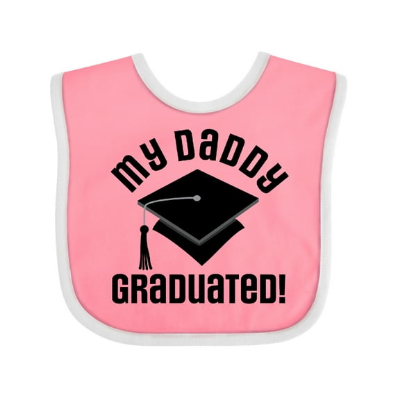 Inktastic My Daddy Graduated College Graduate Boys or Girls Baby Bib