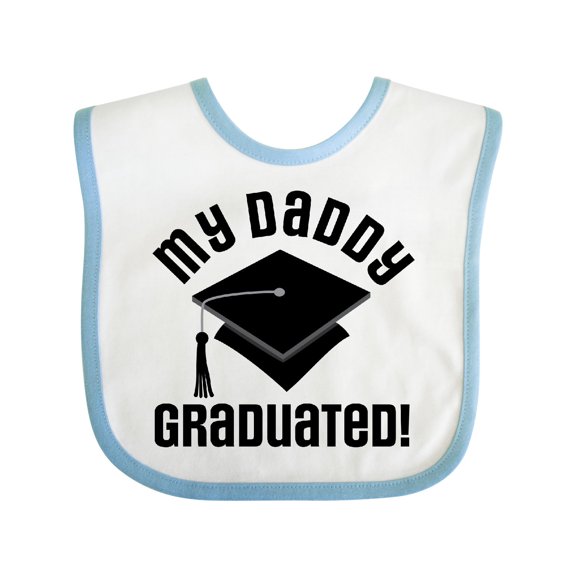 Inktastic My Daddy Graduated College Graduate Boys or Girls Baby Bib