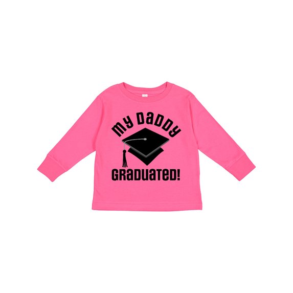 Inktastic My Daddy Graduated College Graduate Boys or Girls Long Sleeve Toddler T-Shirt