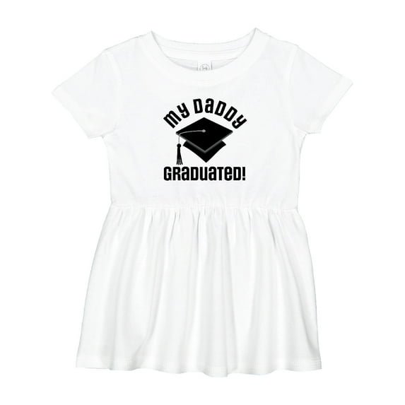 Inktastic My Daddy Graduated College Graduate Girls Baby Dress