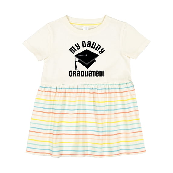 Inktastic My Daddy Graduated College Graduate Girls Baby Dress