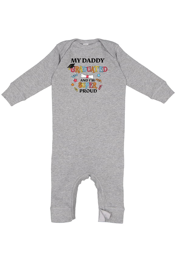 My Daddy Graduated and I'm Super Proud Baby Romper Coveralls