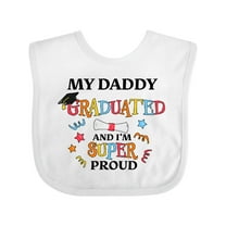 Inktastic My Daddy Graduated and I'm Super Proud Boys or Girls Baby Bib