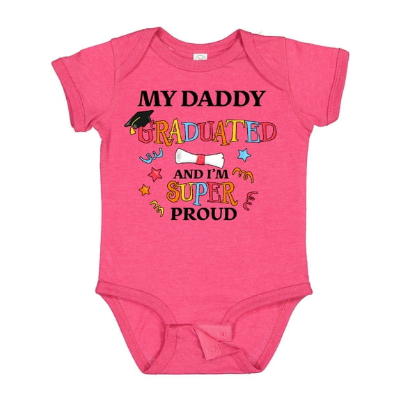 Inktastic My Daddy Graduated and I'm Super Proud Boys or Girls Baby Bodysuit