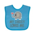 thumbnail image 1 of Inktastic My Daddy Loves Me Boys or Girls Baby Bib, 1 of 4