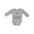 thumbnail image 1 of Inktastic My Daddy Loves Me Boys or Girls Long Sleeve Baby Bodysuit, 1 of 5