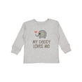 thumbnail image 1 of Inktastic My Daddy Loves Me Boys or Girls Long Sleeve Toddler T-Shirt, 1 of 5