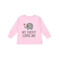 thumbnail image 1 of Inktastic My Daddy Loves Me Boys or Girls Long Sleeve Toddler T-Shirt, 1 of 5