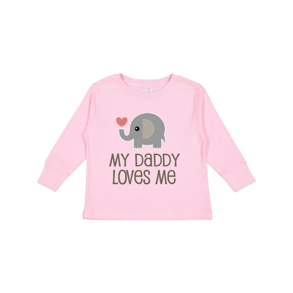 Inktastic My Daddy Loves Me Boys or Girls Long Sleeve Toddler T-Shirt