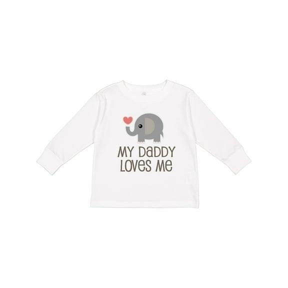 Inktastic My Daddy Loves Me Boys or Girls Long Sleeve Toddler T-Shirt