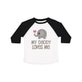 thumbnail image 1 of Inktastic My Daddy Loves Me Boys or Girls Toddler T-Shirt, 1 of 5