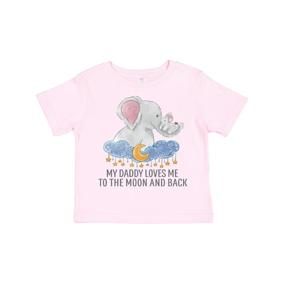 Inktastic My Daddy Loves Me to the Moon and Back Boys or Girls Toddler T-Shirt