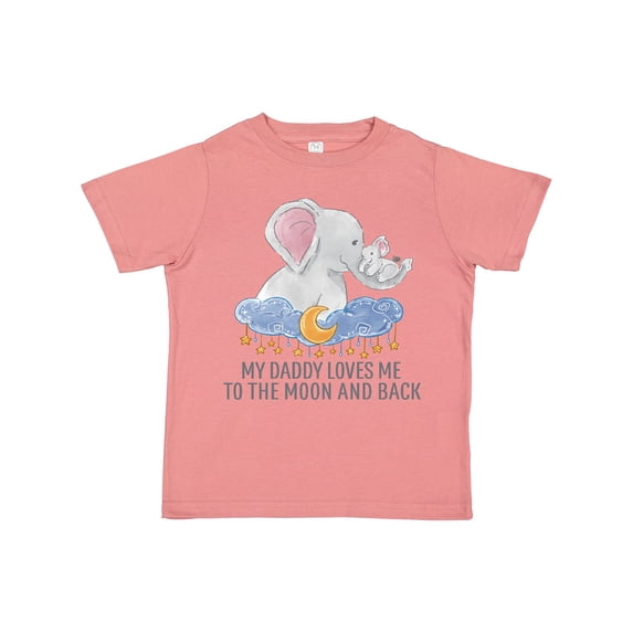 Inktastic My Daddy Loves Me to the Moon and Back Boys or Girls Toddler T-Shirt