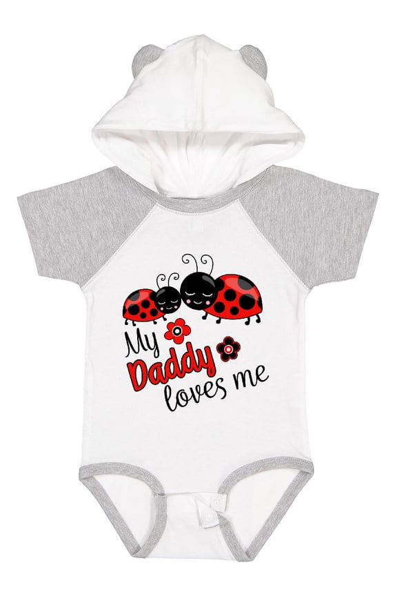 My Daddy Loves Me with Cute Ladybugs Boys or Girls Baby Bodysuit