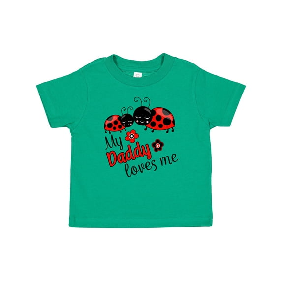 Inktastic My Daddy Loves Me with Cute Ladybugs Boys or Girls Baby T-Shirt