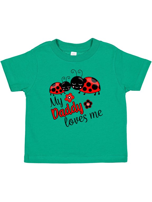 My Daddy Loves Me with Cute Ladybugs Boys or Girls Baby T-Shirt