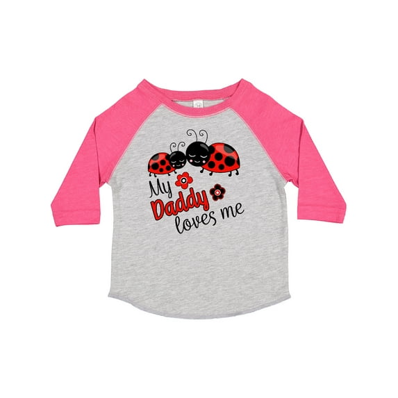 Inktastic My Daddy Loves Me with Cute Ladybugs Boys or Girls Toddler T-Shirt