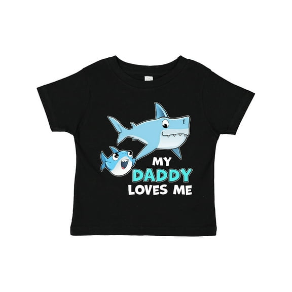 Inktastic My Daddy Loves Me with Cute Sharks Boys or Girls Toddler T-Shirt