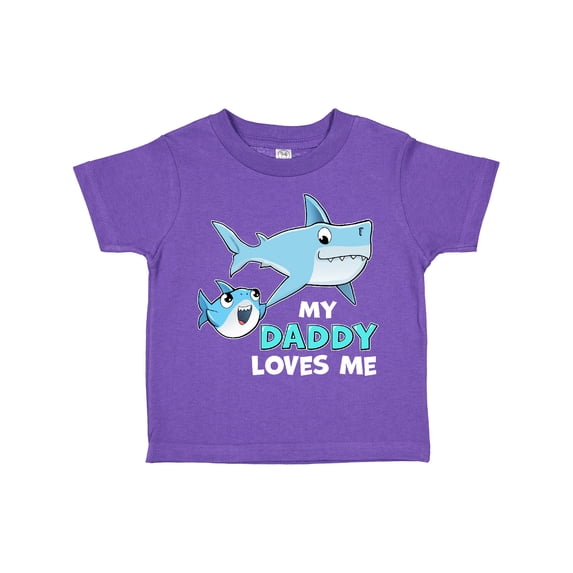 Inktastic My Daddy Loves Me with Cute Sharks Boys or Girls Toddler T-Shirt