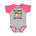 thumbnail image 1 of Inktastic My Daddy Loves Me with Sloth and Hearts Boys or Girls Baby Bodysuit, 1 of 5
