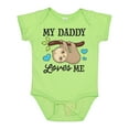 thumbnail image 1 of Inktastic My Daddy Loves Me with Sloth and Hearts Boys or Girls Baby Bodysuit, 1 of 5