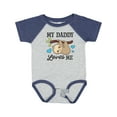 thumbnail image 1 of Inktastic My Daddy Loves Me with Sloth and Hearts Boys or Girls Baby Bodysuit, 1 of 5