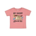 thumbnail image 1 of Inktastic My Daddy Loves Me with Sloth and Hearts Boys or Girls Baby T-Shirt, 1 of 5