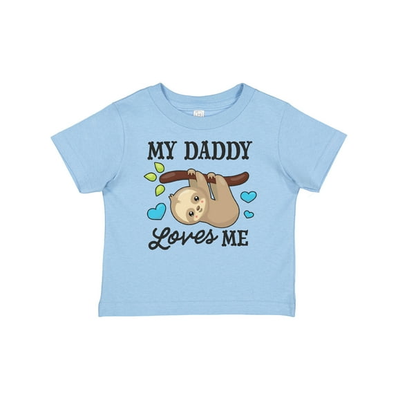 Inktastic My Daddy Loves Me with Sloth and Hearts Boys or Girls Baby T-Shirt