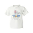 thumbnail image 1 of Inktastic My Daddy Loves me to the Moon and Back Elephant Family Youth T-Shirt, 1 of 5