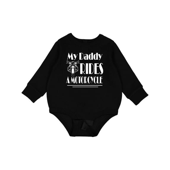 Inktastic My Daddy Rides a Motorcycle Baby Fleece Bodysuit