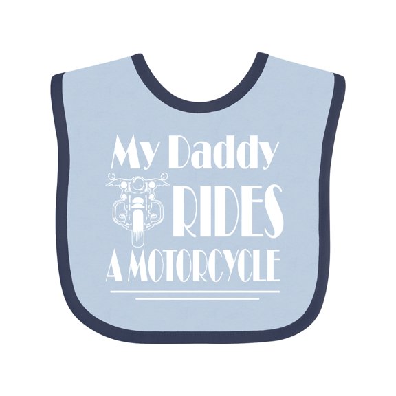 Inktastic My Daddy Rides a Motorcycle Boys or Girls Baby Bib
